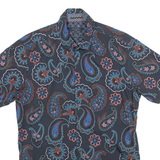 TED BAKER Mens Shirt Blue Crazy Pattern Long Sleeve M