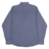 MICHAEL KORS Mens Shirt Blue Striped Long Sleeve L