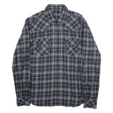 DIESEL Mens Shirt Black Check Long Sleeve L