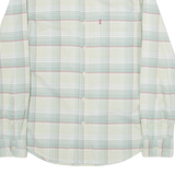 LEVI'S Standard Mens Shirt Green Check Long Sleeve S