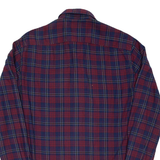 PIERRE CARDIN Mens Shirt Maroon Check Long Sleeve M