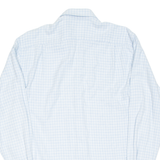 BRAUN Mens Shirt Blue Check Long Sleeve L