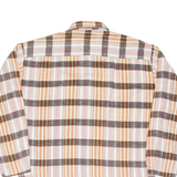 Mens Shirt Brown Check Long Sleeve XL