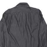 CALVIN KLEIN Mens Plain Shirt Grey Long Sleeve XL