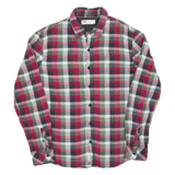 LEVI'S Slim Fit Mens Flannel Shirt Red Check Long Sleeve L