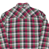 LEVI'S Slim Fit Mens Flannel Shirt Red Check Long Sleeve L