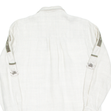 Mens Plain Shirt Beige Long Sleeve M