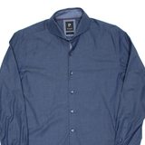 PIERRE CARDIN Mens Plain Shirt Blue Long Sleeve L