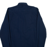 DKNY Slim Fit Mens Plain Shirt Blue Long Sleeve S