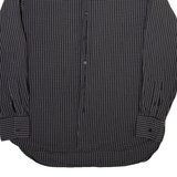 BEN SHERMAN Mens Plain Shirt Black Check Long Sleeve M