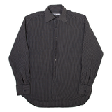 BEN SHERMAN Mens Plain Shirt Black Check Long Sleeve M