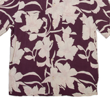 ALL SAINTS Mens Hawaiian Shirt Purple Floral XS