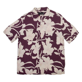 ALL SAINTS Mens Hawaiian Shirt Purple Floral XS