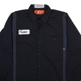 DICKIES Danny Mens Worker Shirt Blue Long Sleeve M