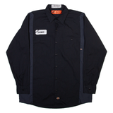 DICKIES Danny Mens Worker Shirt Blue Long Sleeve M