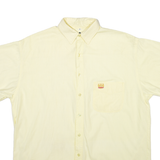 RIFLE Mens Plain Shirt Yellow M