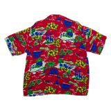 ARENA Mens Hawaiian Shirt Red Floral L