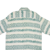 GREYHOUND GARMENTS Mens Hawaiian Shirt White Crazy Pattern XL