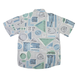 EXPRESS WEAR Mens Shirt Grey Geometric S