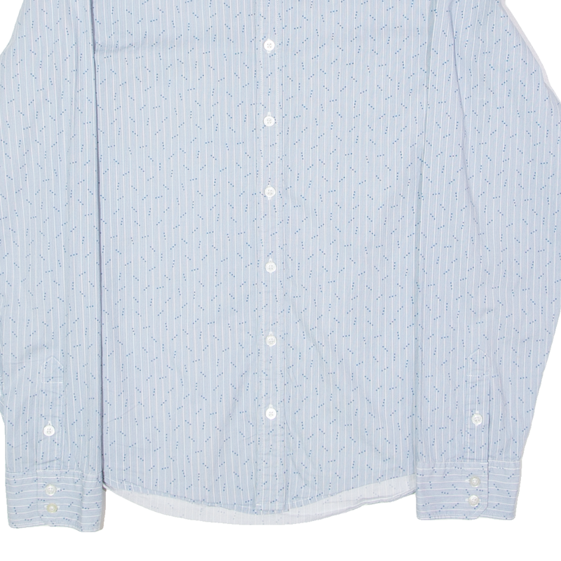 CALVIN KLEIN JEANS Mens Shirt Blue Striped Long Sleeve XL