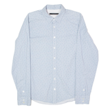 CALVIN KLEIN JEANS Mens Shirt Blue Striped Long Sleeve XL