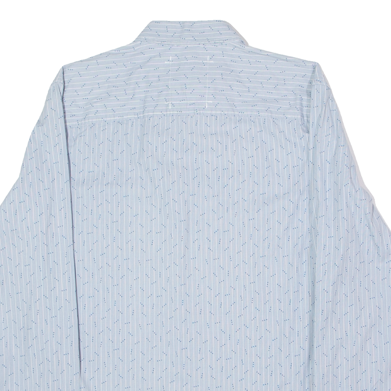 CALVIN KLEIN JEANS Mens Shirt Blue Striped Long Sleeve XL