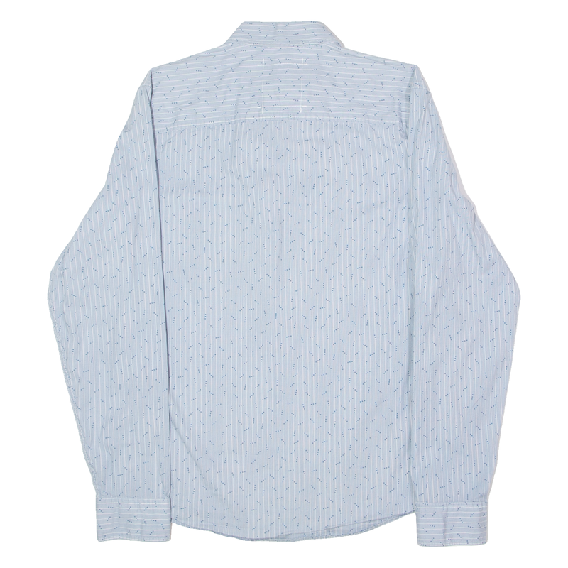 CALVIN KLEIN JEANS Mens Shirt Blue Striped Long Sleeve XL