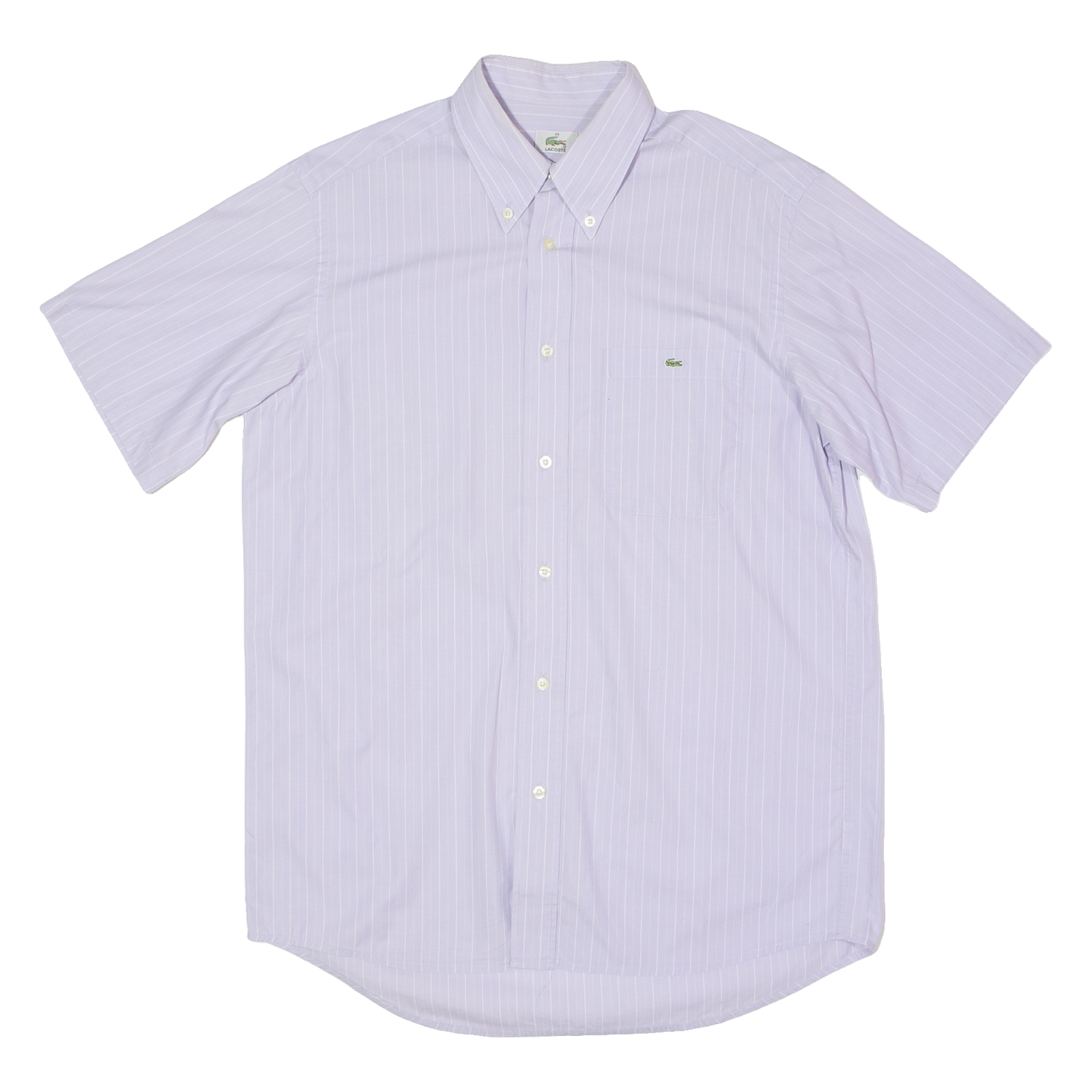 LACOSTE Mens Shirt Purple Striped M
