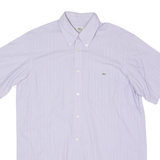 LACOSTE Mens Shirt Purple Striped M