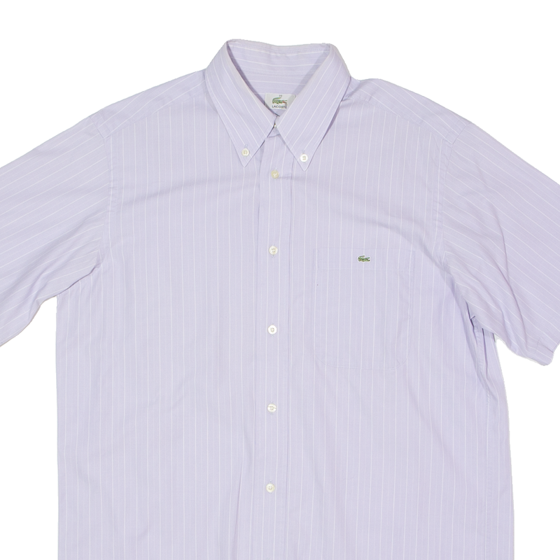 LACOSTE Mens Shirt Purple Striped M
