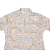 DIOLEN Womens Shirt Beige 90s Crazy Pattern XL