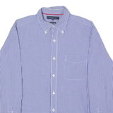 TOMMY HILFIGER Mens Shirt Blue Gingham Long Sleeve M