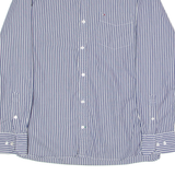 TOMMY HILFIGER Custom Fit Mens Shirt Blue Striped Long Sleeve M