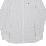 TIMBERLAND Mens Shirt Black Striped Long Sleeve L