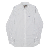 TIMBERLAND Mens Shirt Black Striped Long Sleeve L