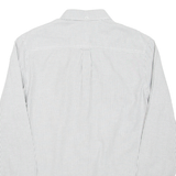 PENGUIN Heritage Slim Fit Mens Shirt White Striped Long Sleeve M