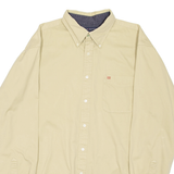 TOMMY HILFIGER Mens Plain Shirt Beige Long Sleeve XL
