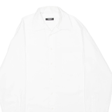 WALBUSCH Mens Plain Shirt White Long Sleeve L