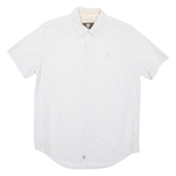 TIMBERLAND Mens Shirt White Striped M