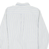 TOMMY HILFIGER Custom Fit Mens Shirt White Striped Long Sleeve L