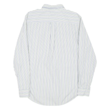 TOMMY HILFIGER Custom Fit Mens Shirt White Striped Long Sleeve L