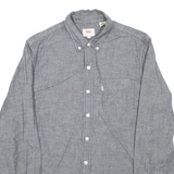 LEVI'S Mens Plain Shirt Grey Long Sleeve S