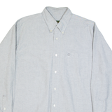 TIMBERLAND Mens Plain Shirt Grey 90s Long Sleeve L