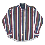 HUNT CLUB Mens Shirt Maroon Striped Long Sleeve XL