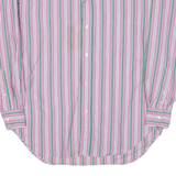 RALPH LAUREN Mens Shirt Pink Striped Long Sleeve M