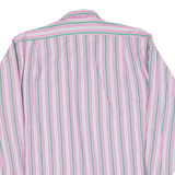 RALPH LAUREN Mens Shirt Pink Striped Long Sleeve M
