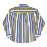 ARIZONA JEAN COMPANY Mens Shirt Green Striped Long Sleeve L