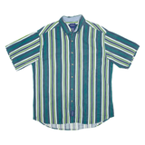 CATALINA Mens Shirt Green Striped M