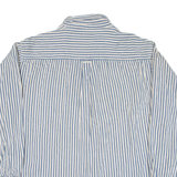 ROUTE 66 Mens Shirt Blue Striped Long Sleeve L