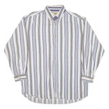 NEW RIVER SPORTS Mens Shirt Blue Striped Long Sleeve L